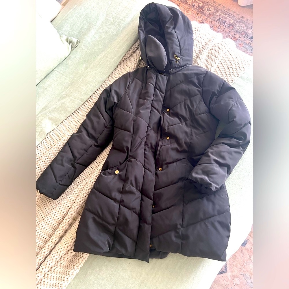 ❄️ Steve Madden puffer coat | mid length medium grey super warm